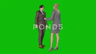 Man And Woman Talking Green Screen Animation