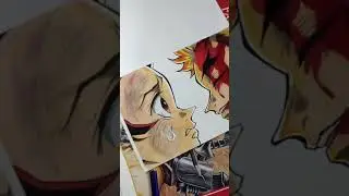 Drawing anime character Kimetsu No Yaiba Mugen Train (Death of Rengoku)