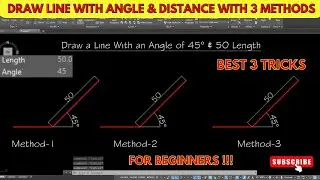 Draw Line With Angle in AutoCAD | How To Draw 45 Degree Angle Line In  AutoCAD