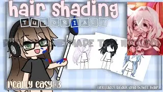 Hair shading tutorial! (includes black and white hair)