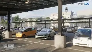 Amazing detailed Animation project for Solar Carports installation