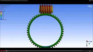 ANSYS WB Transient Structural FEA - Motion simulation of a worm drive (screw and wheel)