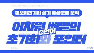[정보처리기사 실기] C언어 코딩 예상문제 분석(이차원 배열의 초기화와 포인터)