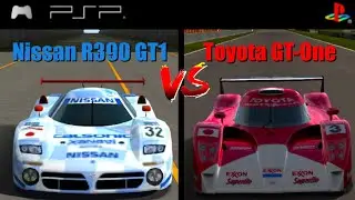 Gran Turismo PSP - Nissan R390 GT1 vs Toyota GT-ONE Car Battle