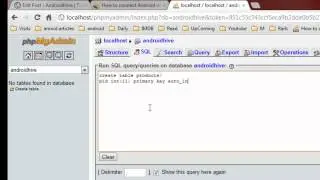 PHPMyAdmin Creating MySQL Database and Tables