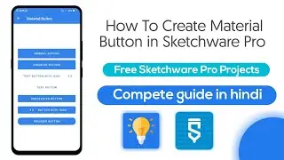 How to create material button in Sketchware pro ||  material button in Sketchware pro 