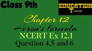 Exercise 12.1 Q4, Q5 and Q6