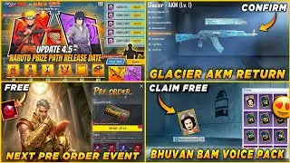 🔴 NARUTO PRIZE PATH CONFIRM ✅ GLACIER AKM IN LUCKY SPIN 🔥 PRE ORDER EVENT 🤩 BHUVAN BAM VOUCE PACK 😱