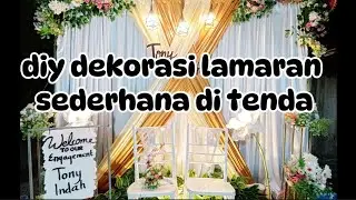 diy pemasangan dekorasi sederhana di tenda