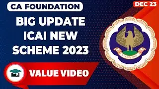 Big Update on ICAI New Scheme 2023 | ICAI New Course Official Date Update | CA New Course 2023