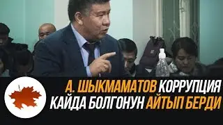 А. Шыкмаматов коррупция кайда болгонун айтып берди