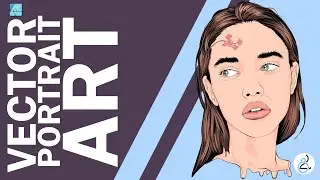 Affinity Designer 🎨 | Drawing Vector Portrait with Huion Kamvas 22