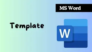 MS Word - Create fromTemplate #msword,#templates,