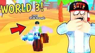 I OPENED WORLD 3! ARM WRESTLE SIMULATOR ROBLOX