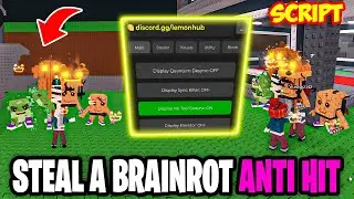 [ANTI HIT UPDATE🔥] LEMON HUB STEAL A BRAINROT SCRIPT *NO KEY* 💯 ANTI HIT NO TOOL + TURRET DESTROYER