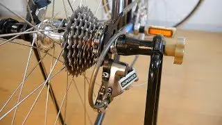 R ディレイラー ギアチェンジの様子（シマノ DURA-ACE・RD-7402　1994年製　8段変速・2x8スピード）SHIMANO　自転車