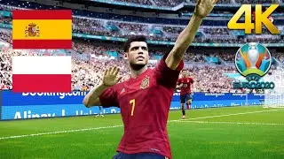 PES 2021 - Morata Skill - Spain vs Poland Prediction | UEFA Euro 2020 | Gameplay [4K-60F]