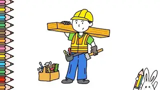 How to draw a Construction Worker