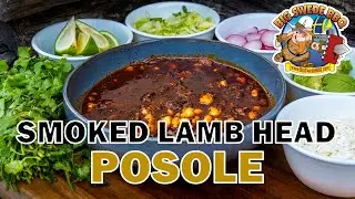 Smoked Lamb Head Posole on the Pitts and Spitts Offset Smoker