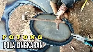 cara potong pola lingkaran