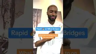 Rapid fire with Mikal Bridges #knicks #nba #basketball #nyc