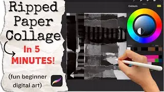 🤩 Ripped Paper Collage in Procreate? 🤯 Easy & Fun Tutorial for Beginners 🎨