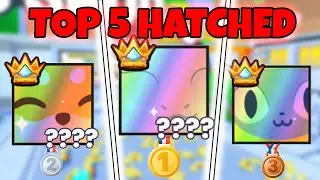 😱TOP 5 LUCKIEST PEOPLE IN Pet Simulator 99!🍀*Rainbow Titanic*
