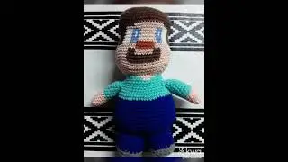 steve de minecraft tejido a crochet 