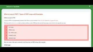 What is Loop in PHP? | Types of PHP Loops with Examples | PHP for Beginners