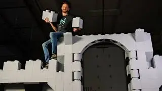 What if Lego-Style Bricks Were the Size of Real Bricks?