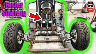 XXXL Go Kart Steering Quickener & CVT Jackshaft Build