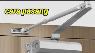 cara pasang door closer pintu aluminium..lombok aluminium