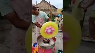 Fairy floss, flower making 