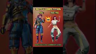 free fire vs pubg emotes 😱| pubg vs free fire 