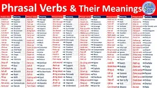 200+Phrasal verbs & their meanings||phrasal verbs 