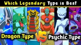Dragon Type  vs  psychic Type || which Legendary Type  team is strongest || Strongest Pokemon hindi