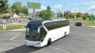 Realistic Driving Bus in American Truck Simulator