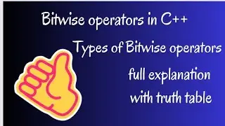 Bitwise Operators in c++. Types of bitwise operators 