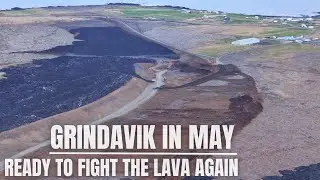 See How Surrounded By Lava Grindavík is - New Defensive Walls Will Be Put To The Test Soon