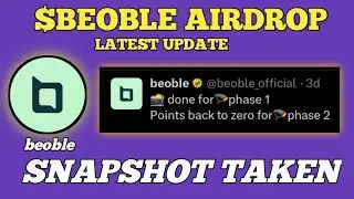 Beoble Airdrop Update: Snapshot Taken! Massive Rewards Coming Soon for Users!