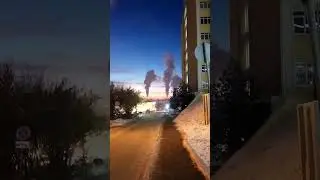 Smoke pipes of a factory in Russia #shorts