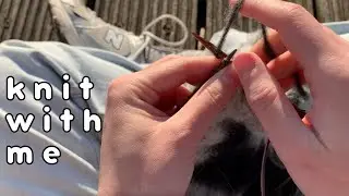 knit with me on a sunny winter day ☀️