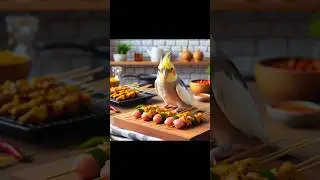 Tiel makes satay #birds #cute #parrot #pets #shorts #cockatielsing #funny