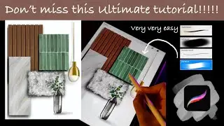 How to sketch a realistic 'Material Palette?!!' | Procreate Tutorial 