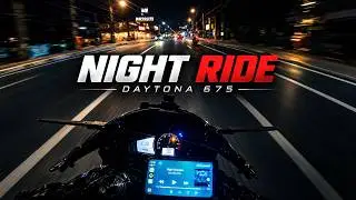 Triumph Daytona 675 night ride | Tomas Morato to Marcos Highway