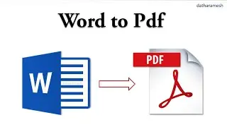 How to Convert Word Document to PDF | 2020