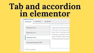 how to use tab and accordion in elementor at the same time