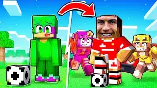 1 TAG Leben tauschen mit RONALDO in Minecraft!