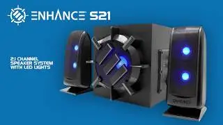 NEW Computer Speakers: ENHANCE 2.1 LED Budget Speakers (2019)