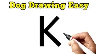 How To Draw A Dog Easy Way | How To Draw A Dog From K | Easy Dog Drawing